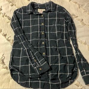 plaid button-down shirt